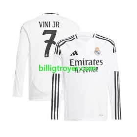 Billige Fotballdrakter Real Madrid Vinicius Junior 7 Hjemmedraktsett 2024/25 Langermet